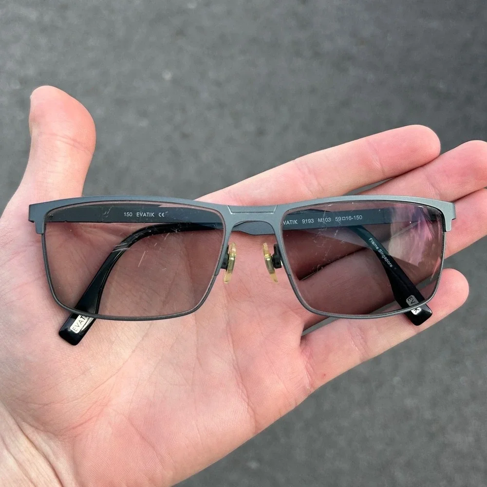 Evatik 9193 M103 Mens Sunglasses Frames 59 16 150 Gunmetal Grey Rectangular